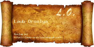 Laub Orsolya névjegykártya